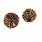 1950's - 1960's Silvertone Round Cufflinks By HICKOK 31516