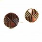 1950's - 1960's Silvertone Round Cufflinks By HICKOK 31516