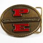 PE POLK EQUIPMENT CO. Brass Belt Buckle by CD-HIT Made In USA 102015
