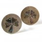 Mexican Alpaca Silver Abalone 4 Leaf Clover Cufflinks By L.B. 41416
