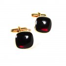 Vintage Gold Tone & Red Cufflinks By SWANK 52016a