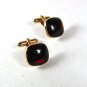 Vintage Gold Tone & Red Cufflinks By SWANK 52016a