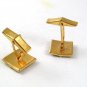 Vintage Goldtone & Black Damascene Cufflinks 6317