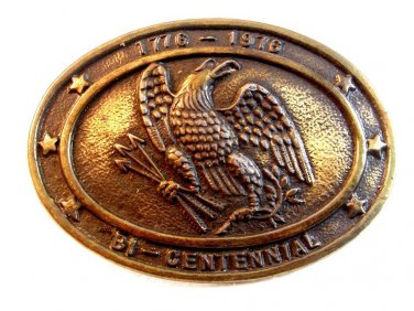 Vintage 1776 - 1976 BiCentennial American Eagle Belt Buckle hhh