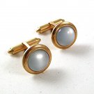 Art Deco Gold Tone & Opalescent Cufflinks By KREMIENTZ 1317