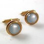 Art Deco Gold Tone & Opalescent Cufflinks By KREMIENTZ 1317