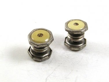 Vintage Art Deco Silvertone Snap Link Cufflinks 10717