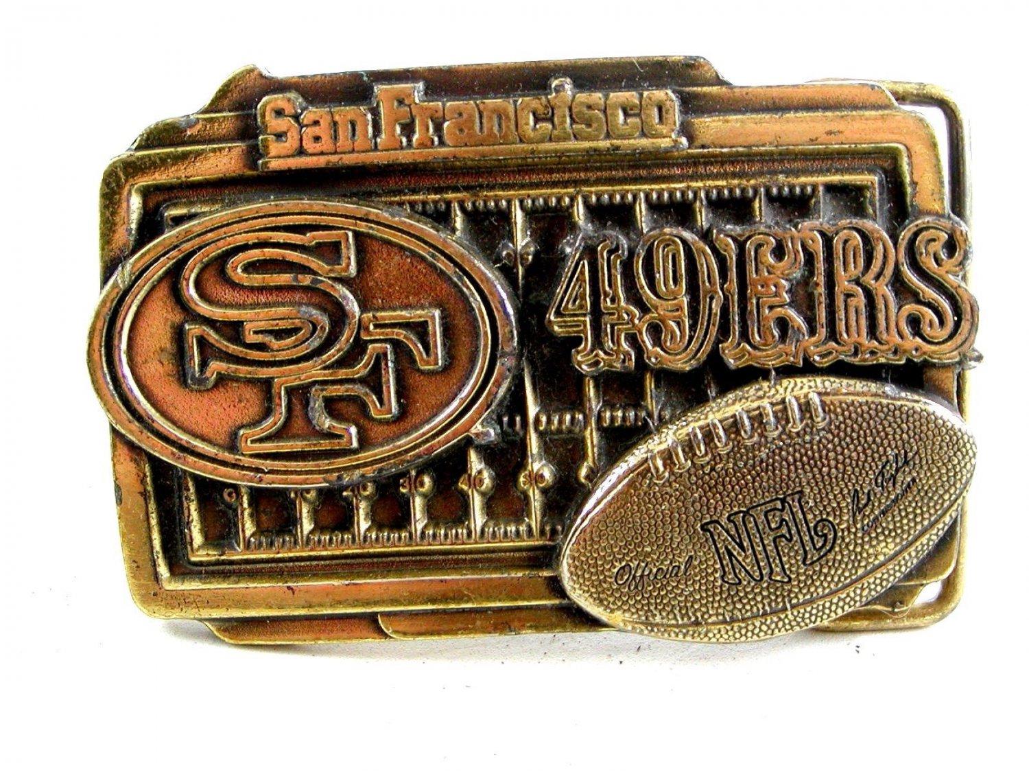 Vintage San Francisco 49ers NFL Officially Licensed Brass Belt Buckle ...