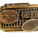 Vintage San Francisco 49ers NFL Officially Licensed Brass Belt Buckle USA 205201