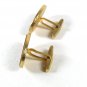 Vintage Gold Tone & Tiger Eye Cufflinks Unbranded 6316