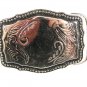 Western Rodeo Cowboy Silvertone Belt Buckle Unbranded Made In USA 3416a