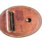 1960's-70's Western Cowgirls Blue Green Leather Belt Buckle 62416