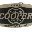 Vintage COOPER Nuclear Station Brownville NE Belt Buckle By DYNA BUCKLE 12617