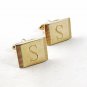1950's-60's Gold Tone Initial S Cufflinks 93016