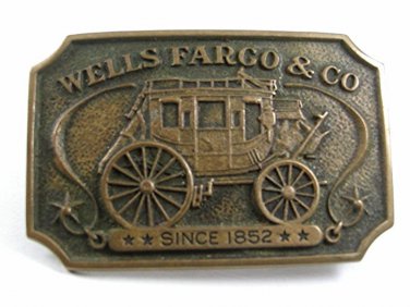 Vintage WELLS FARGO Since 1852 Stage Coach Belt Buckle 101917