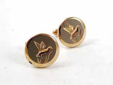 Vintage Duck In Flight Cufflinks By SWANK 92816