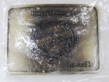 Hoechst Celanese Pampa Celco Celriver Brass Belt Buckle Unbranded 22516
