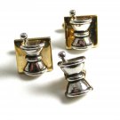 True Vintage Motor Pestle Pharmacist Cufflinks Tie Tac By Balfour 100614