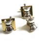 True Vintage Motor Pestle Pharmacist Cufflinks Tie Tac By Balfour 100614