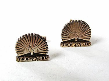 Sterling Silver Peacock Ridgewells Washington D.C. Caterer Cufflinks 81316