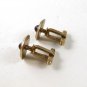 1960's Gold Tone & Red Cufflnks By HICKOK USA 91616