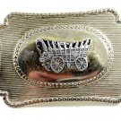 Unmarked Western Covered Conestogo Wagon Belt Buckle 10292013