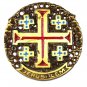 Vintage Jerusalem Crosses Brass Medal / Medallion Made In Israel 31416