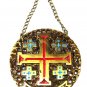Vintage Jerusalem Crosses Brass Medal / Medallion Made In Israel 31416