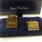 Goldtone Initials EOJ Cufflinks by HAYWARD in Paul Fredrick Box 31816