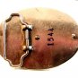 Vintage 2 Tone Square Dancing Belt Buckle nn