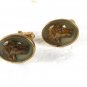 1960's Goldtone Golden Retriever Irish Setter etc Cufflinks by ANSON 3116