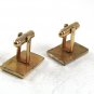 Vintage Goldtone Black TGIF Thank G*d It's Friday Cufflinks 10917