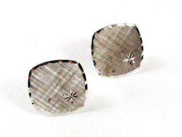 Sterling Silver Small Star Burst Cufflinks Unbranded 3616