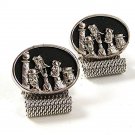 1970's Barbershop Quartet Pole Wrap Around Cufflinks By HICKOK USA 111216