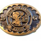 Vintage 1967 Field Mice Campers Kansas Belt Buckle