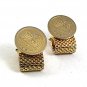 1970's Goldtone ZODIAC LIBRA 4 Signs Wrap Around Cufflinks 111317