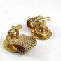 1970's Goldtone ZODIAC LIBRA 4 Signs Wrap Around Cufflinks 111317