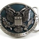1981 I'm Proud To Be An American Belt Buckle By BERGAMOT USA 112417