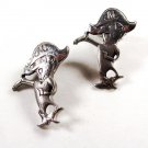 Vintage Sterling Silver Political Comic Napoleon W/an M Cufflinks Unbranded