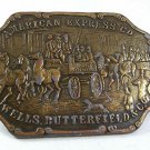 Vintage AMERICAN EXPRESS WELLS BUTTERFIELD Belt Buckle 112417