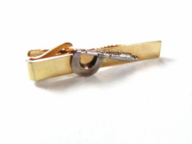 Vintage Goldtone & Silvertone Micrometer Tie Clasp Unbranded 42916