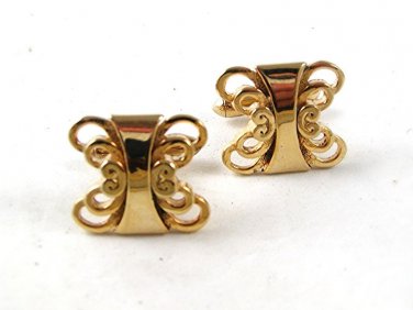 Vintage Gold Tone Butterfly ??? Cufflinks by SWANK 121516