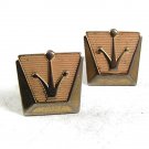 Vintage 1950's Car Auto Pink Color Cufflinks By ANSON 10917