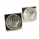 Vintage 1963 Belgique 20 Centimes Crown Cufflinks 72717