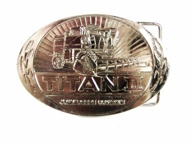 1985 Gold Tone Thresher Belt Buckle By Deere & Co. 6616