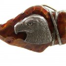 Vintage Arrow Head Eagle Head Enameled Belt Buckle By Buckles of America 12617