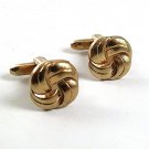 Vintage Small Knot Goldtone Cufflinks By HICKOK USA 101517