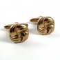 Vintage Small Knot Goldtone Cufflinks By HICKOK USA 101517