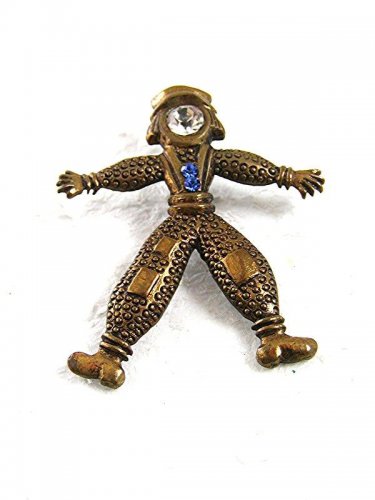 Vintage Sterling Silver Dutch Boy Brooch 72417