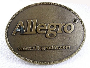 Vintage ALLEGRO Brass Belt Buckle 62917